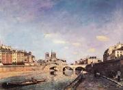 Johan-Barthold Jongkind The Seine and Notre-Dame de Paris oil painting picture wholesale